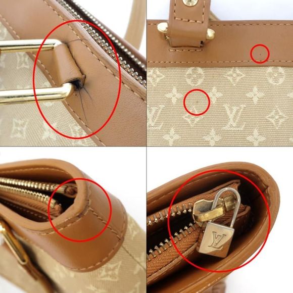 Louis Vuitton Lucile PM Tote Bag Monogram Mini Canvas Leather Beige - Picture 8 of 8